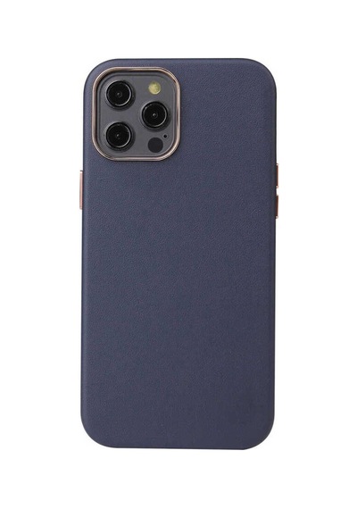 Apple Uyumlu iPhone 12 Pro Kılıf Zore Leathersafe Wireless Kapak Lacivert