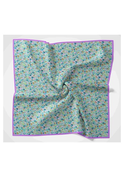 Silk Home Karanfil Desen Soft Pamuk Eşarp Turkuaz