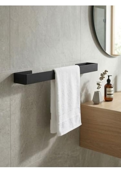 40 Cm Yapışkanlı Havlu Askısı Metal Havluluk Delmeden Montaj Banyo Havlu Askılığı Mutfak Havlu Tutucu Lavabo Ya Diğer
