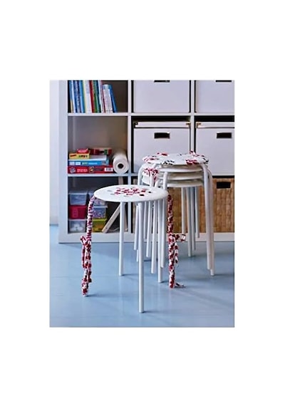 Ikea Marius Tabure, Beyaz Koltuk Çapı: 0,320 M 12 5/8" Genişlik: 0,400 M 15 3/4" Koltuk Yüksekliği: 0,450 M 1 Çok Renkli