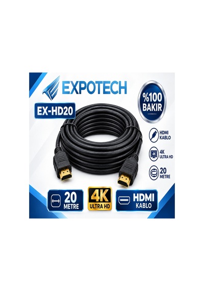 Expotech Ex-hd20 20 Metre 4k Hdmı Kablo Görüntü Ve Ses Aktarım Kablosu