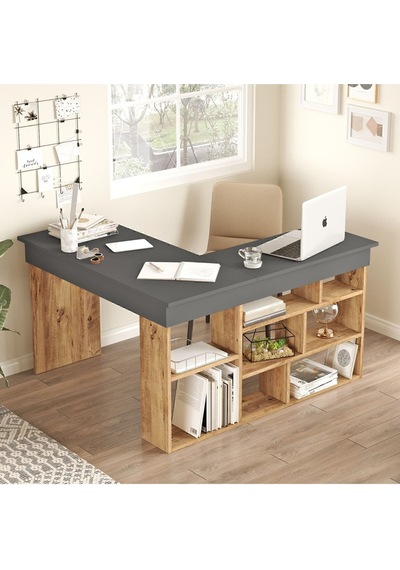 Corner Kitaplık Raflı Çalışma Masası Çam-antrasit Cor5-aa Atlantik Çam - Antrasit Corner Kitaplık Raflı Çalışma Masası Çam-antrasit Cor5-aa Atlantik Çam - Antrasit