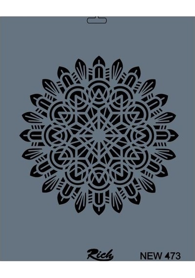 Rich New Seri N-473 Stencil 35X25 Cm