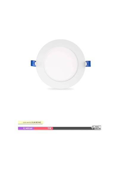 ACK Sıva Altı Yuvarlak LED Panel Armatür 4000K AP01-00910 Beyaz