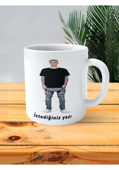 Justin Bieber Baskılı Kupa Bardak Kişiye Özel Model 1 Çok Renkli