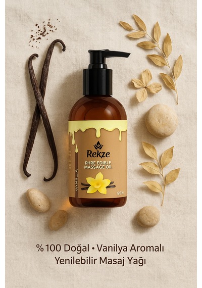 Vanilyalı Aromaterapi Yenilebilir Rahatlatıcı Doğal Masaj Yağı 120 Ml - 289289374