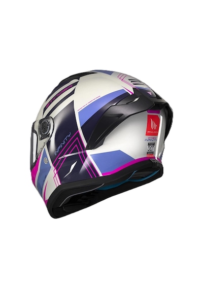 Mt Stinger 2 Tron C8 Kapalı Kask Siyah - Beyaz - Pembe