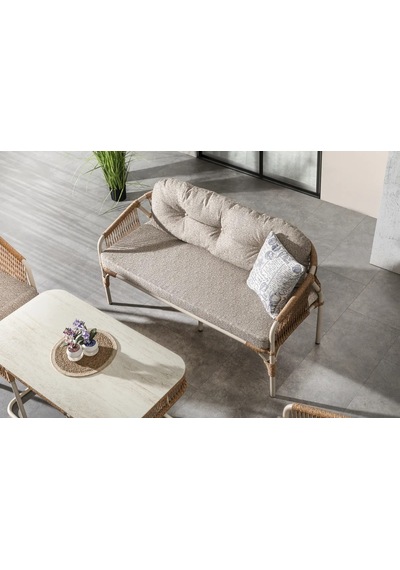 Martin Mini Bahçe Balkon Oturma Grubu Antrasit