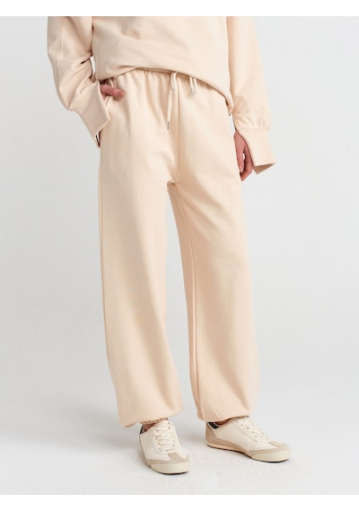 Dilvin 70458 Basic Jogger Pantolon- Açık Bej