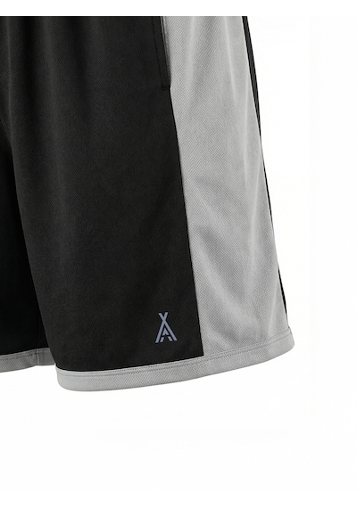 Orendahill Erkek Spor Şort Hızlı Kuruyan Esnek Regular Fit Gym Cepli Yan Çizgi Detaylı Activewear Siyah