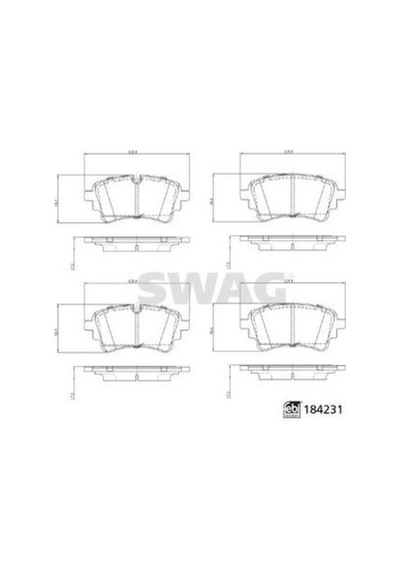 Swag 33109321 Fren Balatası Takımı Audi Febi 184231 8w0698451ak