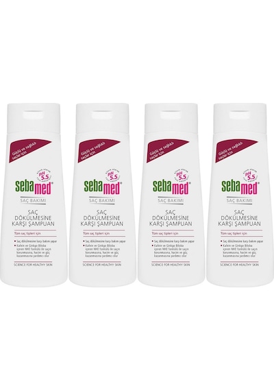 Sebamed Şampuan 200ml Saç Dökülmesine Karşı Tümsaç Tipleri 4lü Tüm Saçlar