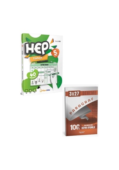 Hiper Zeka 2027 5. Sınıf Hep Türkçe 40 Haftalık Deneme+ Anla Kazan Paragraf