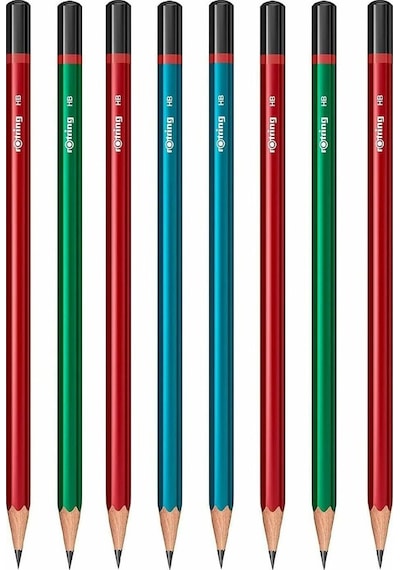 Rotring Kurşun Kalem 8 Li 1 Paket Mercanlı Siyah Kurşun Kalem Hb Kurşun Kalem Okul Büro Ofis Çok Renkli