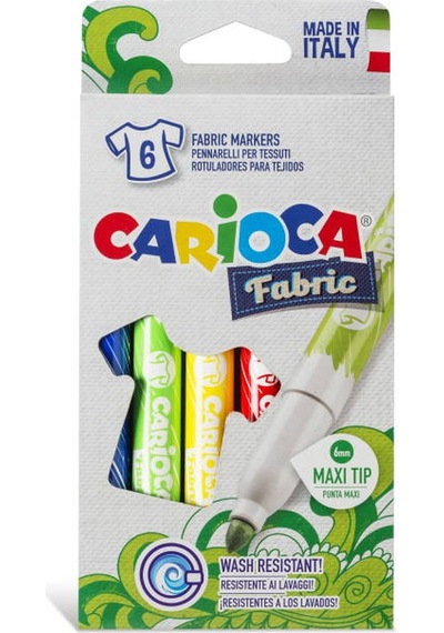 Carioca Maxi Fabric Kumaş Boyama 6'lı