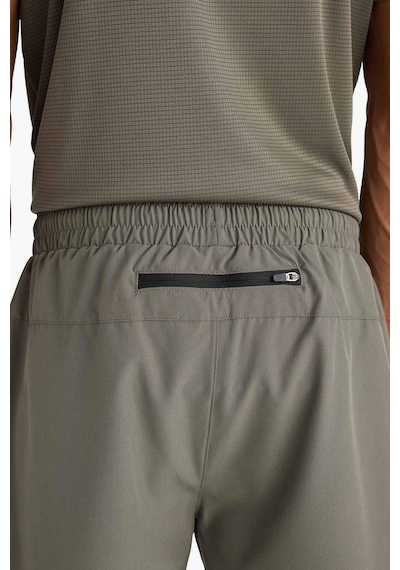Defacto Defactofit Slim Fit Dar Kesim Sporcu İçi Taytlı Dokuma Şort F0010ax25aukh398 Haki