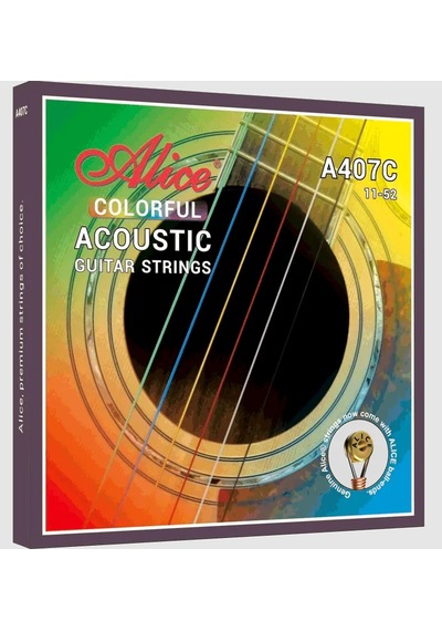 Alice A407c-sl Renkli Akustik Gitar Teli 11-52 Sahne Şovları