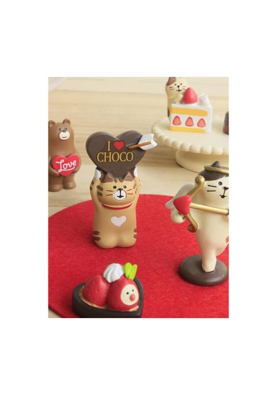Love Chocolate Çikolata Sever Kedi Mini Figür