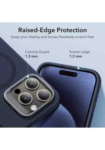 Esr Apple Uyumlu iPhone 15 Pro Max Cloud Soft Halolock Magsafe Kickstand Kılıf Dark Blue Lacivert