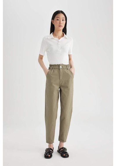 DeFacto Paperbag Gabardin Kumaş Pantolon Yüksek Bel Cepli Basic Düz Standart Paça S2790AZ24SMKH419 DeFacto Paperbag Gabardin Kumaş Pantolon Yüksek Bel Cepli Basic Düz Standart Paça S2790AZ24SMKH419