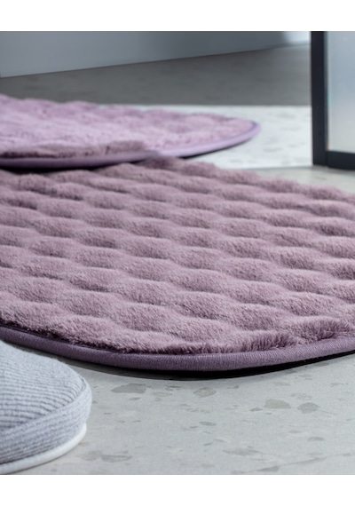 Madame Coco Reflet Bubble 2'li Banyo Paspası - Koyu Mürdüm 8684427127865 Çok Renkli