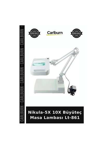Nikula-5x 10x Büyüteç Masa Lambası Lt-861 Masaüstü Aksesuar Tezgah Aydınlatma