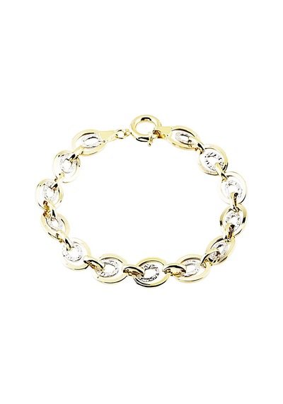 Altın Bileklik Hallow Tasarım 14K Sarı Beyaz N11.32849 Sarı Altın