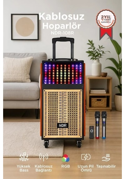Özel Seri Akustik Etkinlik Kutlama Bluetooth Hoparlör Ndr-108r Turuncu