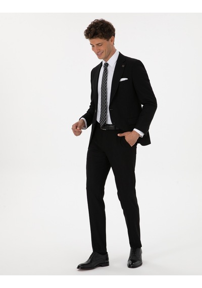 Pierre Cardin Siyah Ex. Slim Fit Takım Elbise 50305683 Vr046