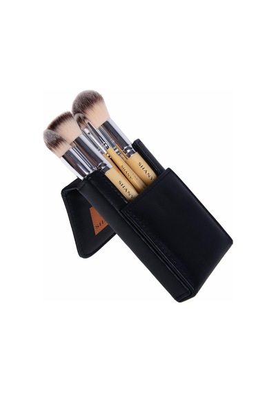 I Love Bamboo - 7 Parça Petite Pro Bambu Fırça Seti, Taşıma Çantalı Çok renkli