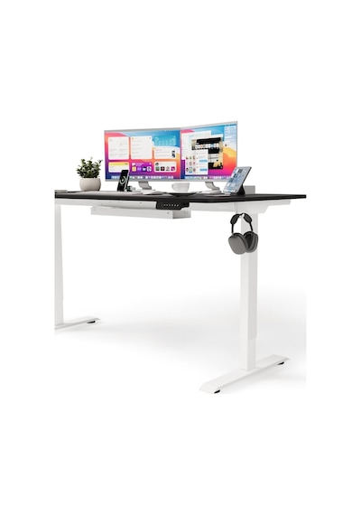 Uprise Comfort Çift Motorlu Yükseklik Ayarlı Masa 72 121 Cm - Beyaz Beyaz Ayak/siyah Tabla, 140x70 Cm Diğer Uprise Comfort Çift Motorlu Yükseklik Ayarlı Masa 72 121 Cm - Beyaz Beyaz Ayak/siyah Tabla, 140x70 Cm Diğer