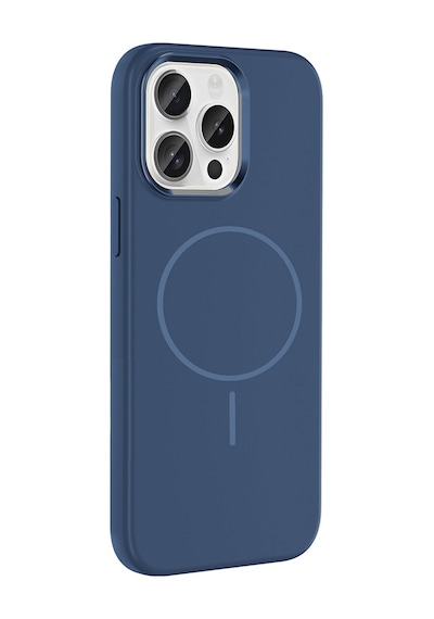Apple Uyumlu iPhone 15 Pro Max Kılıf M-safe Şarj Özellikli Metal Kamera Çerçeveli Mkst Edi Silikon Kapak - Siyah Siyah
