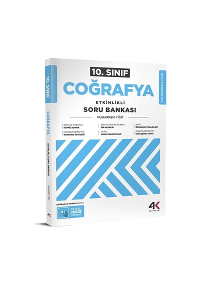 4k 2026 10. Sınıf Coğrafya Etkinlikli Soru Bankası