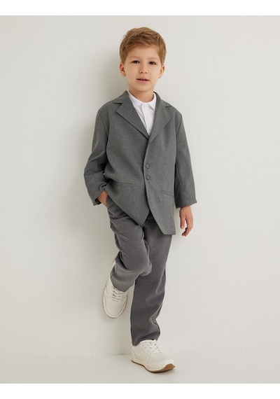 Koton Blazer Okul Ceketi Klasik Yaka Cep Detaylı Uzun Kollu Düğmeli Gri 5wkb20017tw Gri