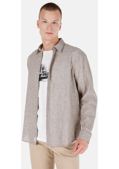 Colin's Colins Normal Kesim Shirt Yaka Kahverengi Erkek Uzun Kol Gömlek Cl1068759 Cl1068759 Q1.v1 Cml Camel
