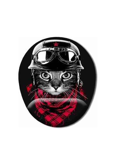 En Çok Satılan Motorcu Kedi Bilek Destekli Mouse Pad Mousepad