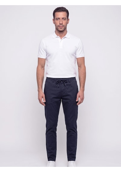 Lacivert Belden Bağlamalı Dynamic Fit Erkek Jogger Pantolon Laci