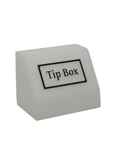 Asma Kilitli Pleksi Tip Box Bahşiş Kutusu Buz Beyazı 15x10xh12 Cm