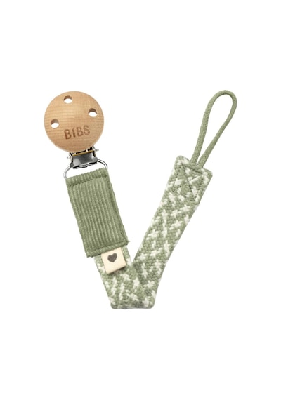 Bibs Paci Braid Emzik Askısı - Sage / Ivory Çok Renkli