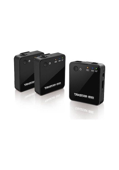 Takstar V1 Dual Kablosuz Video Kamera Yaka Mikrofonu - Android Ce