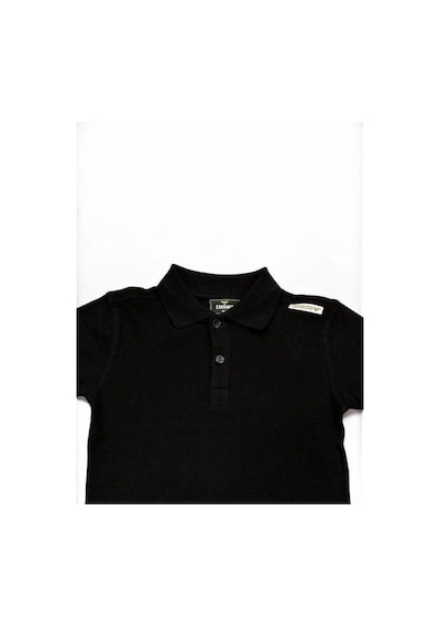 Carinos Erkek Çocuk Basic Yaka Detaylı T-shirt-14557 SIYAH
