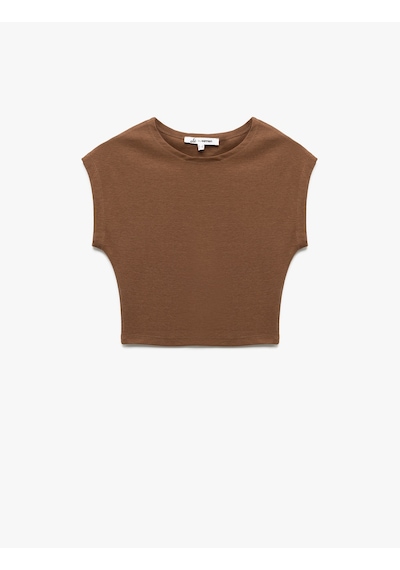 Koton Bisiklet Yaka Kolsuz Modal Karışımlı Slim Fit Crop Kadın Tişört Kahverengi 5sal10053ık Kahve Kahverengi Koton Bisiklet Yaka Kolsuz Modal Karışımlı Slim Fit Crop Kadın Tişört Kahverengi 5sal10053ık Kahve Kahverengi