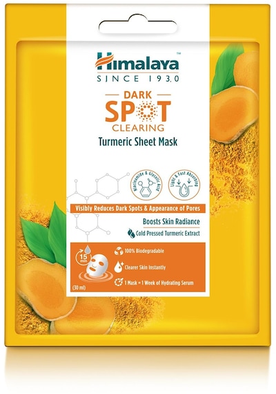 Himalaya Leke Karşıtı Zerdeçal Özlü Kağıt Yüz Maskesi 30 ML
