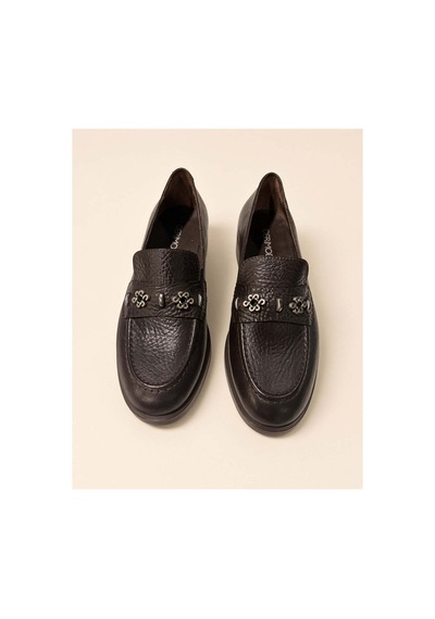 37brandshoes Koyu Mocha Dokulu Deri Mokasen Kahverengi Kahverengi