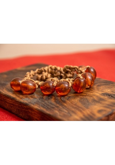 El Yapımı Doğal Taş Kehribar Bileklik