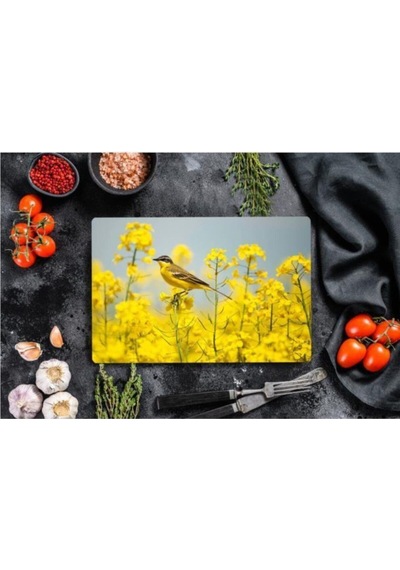 Serçe Görünümlü Cam Kesme Tahtası 20 Cm X 30 Cm