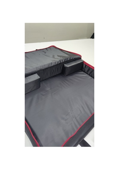 Prime 4+ Setup İçin Çanta Soft Case Kılıf. 2 Cepli Kırmızı Siyah.