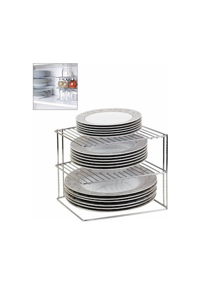 Dolap Içi 3 Katlı Metal Tabak Düzenleyici Raf Metal Beyaz Tr Diğer