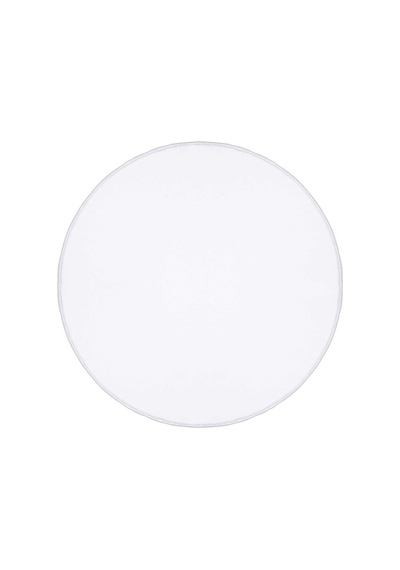 Vl Oval Comfort Overloklu Beyaz Peluş Halı Beyaz