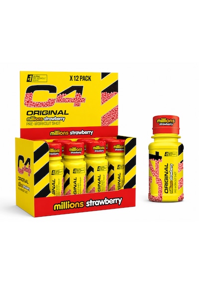 Cellucor C4 Pre-workout Millons Strawberry 12 Shot X 60 Ml. Çilek